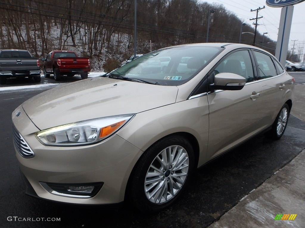 White Gold 2017 Ford Focus Titanium Sedan Exterior Photo #124652628