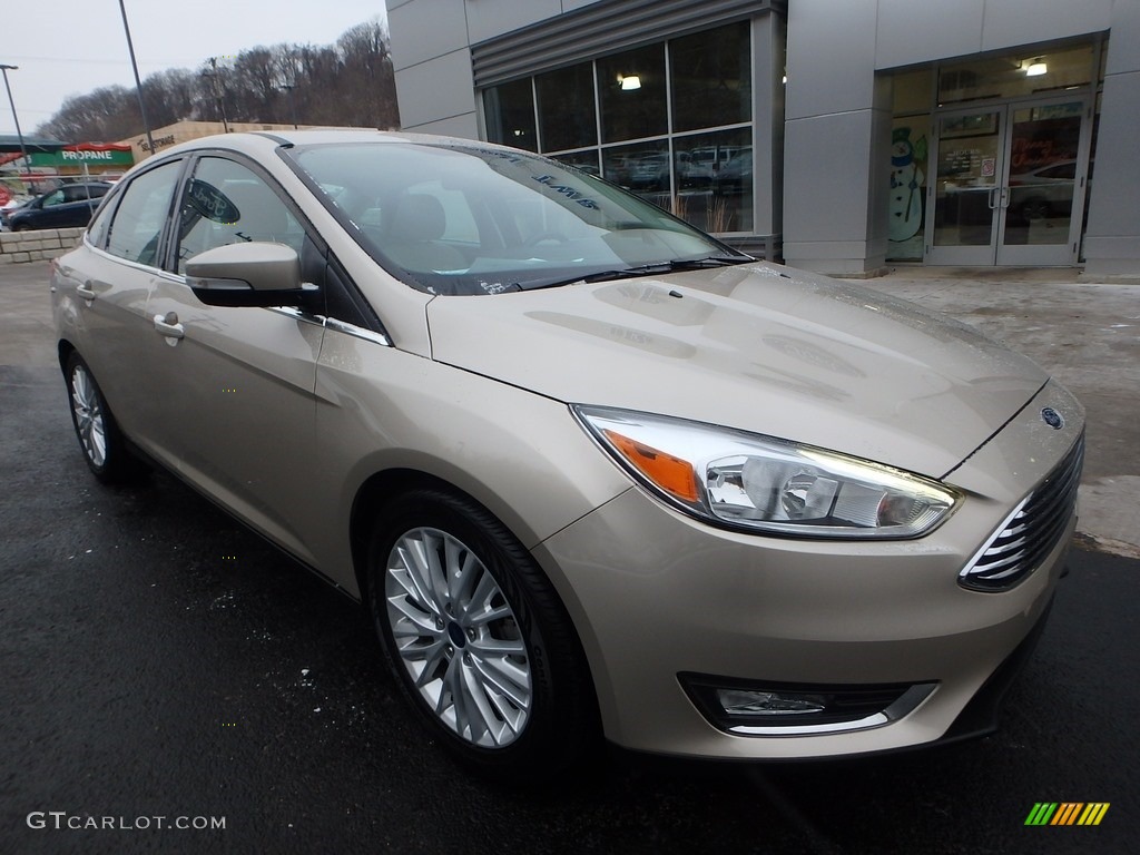 White Gold 2017 Ford Focus Titanium Sedan Exterior Photo #124652677