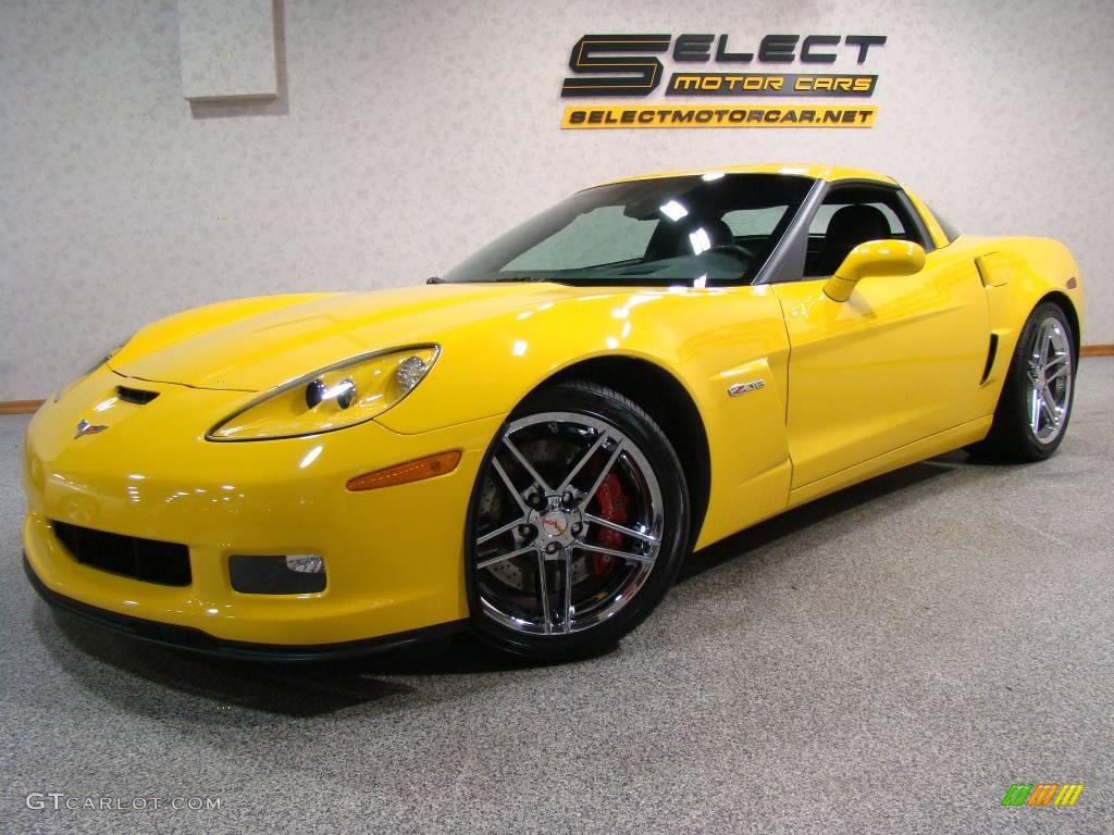 2006 Corvette Z06 - Velocity Yellow / Ebony Black/Titanium Gray photo #1