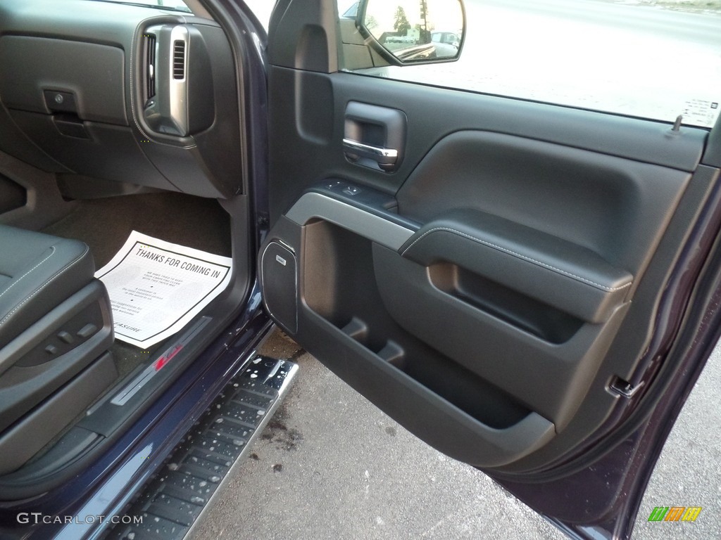 2018 Chevrolet Silverado 1500 LTZ Crew Cab 4x4 Jet Black Door Panel Photo #124653784