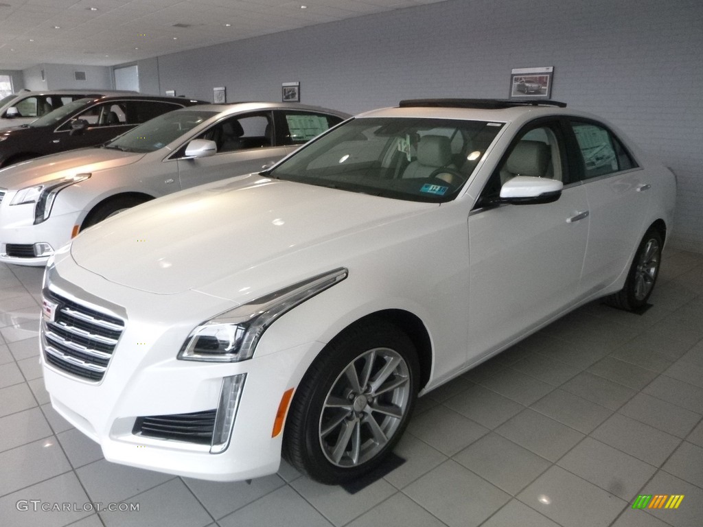 Crystal White Tricoat 2018 Cadillac CTS Luxury AWD Exterior Photo #124655461