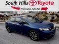 2014 Dyno Blue Pearl Honda Civic EX Sedan  photo #1