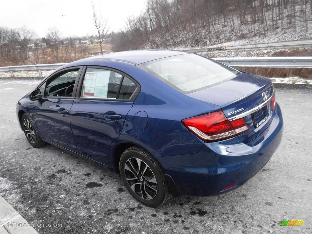 2014 Civic EX Sedan - Dyno Blue Pearl / Gray photo #8