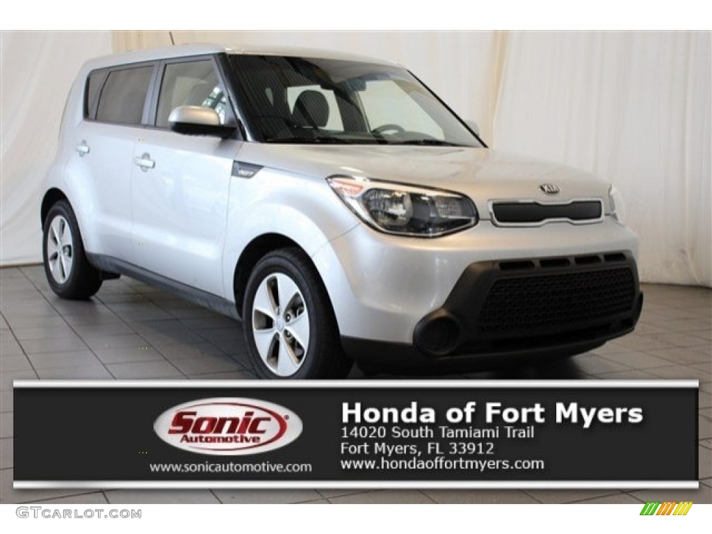 Bright Silver Kia Soul