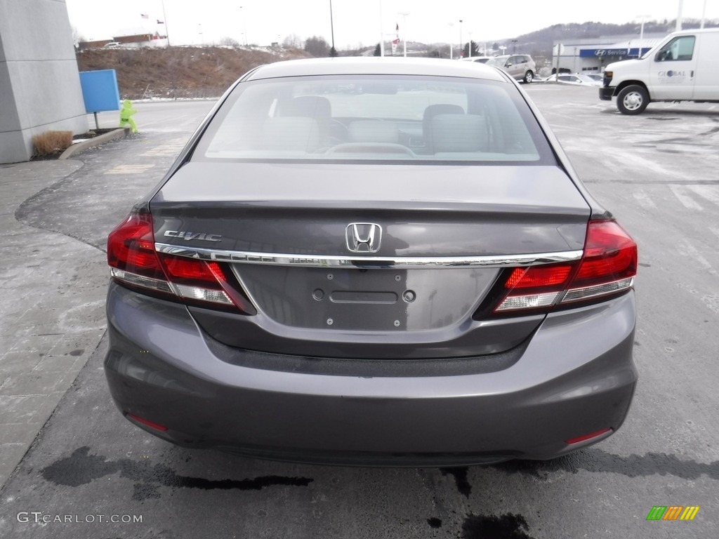 2015 Civic EX-L Sedan - Modern Steel Metallic / Gray photo #9