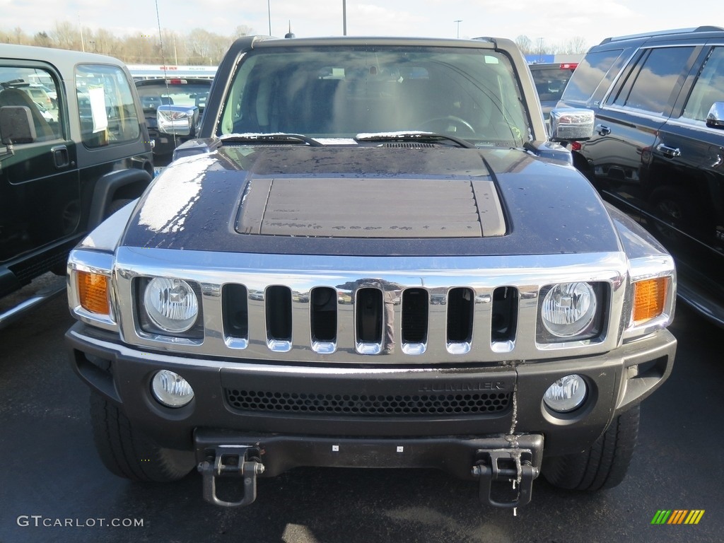 2007 H3 X - Midnight Blue Metallic / Ebony Black/Morocco photo #4