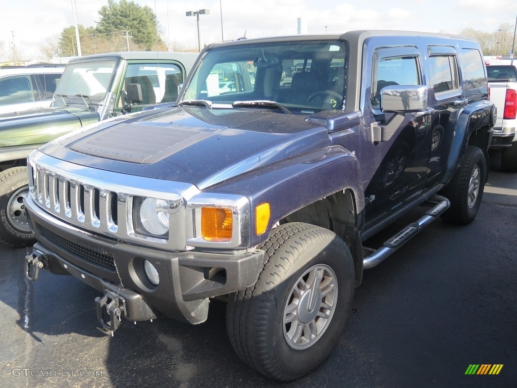2007 H3 X - Midnight Blue Metallic / Ebony Black/Morocco photo #5