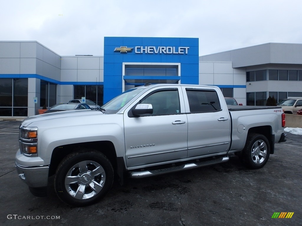 2014 Silverado 1500 LTZ Crew Cab 4x4 - Silver Ice Metallic / Cocoa/Dune photo #1