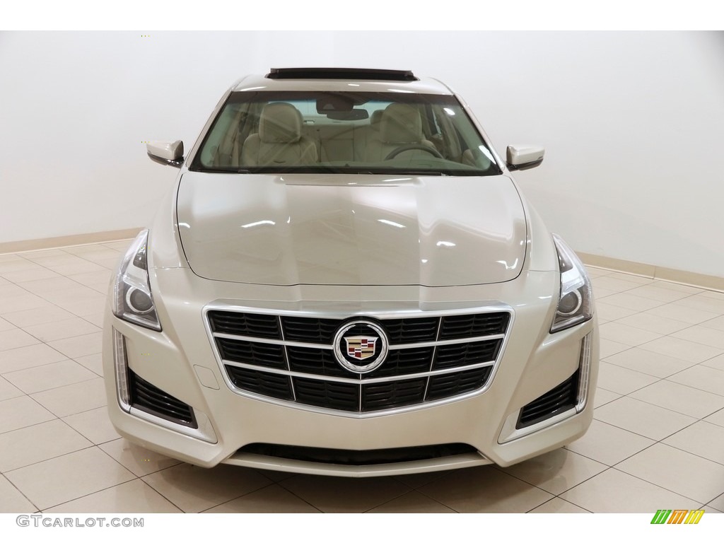 2014 CTS Luxury Sedan AWD - Silver Coast Metallic / Light Cashmere/Medium Cashmere photo #2