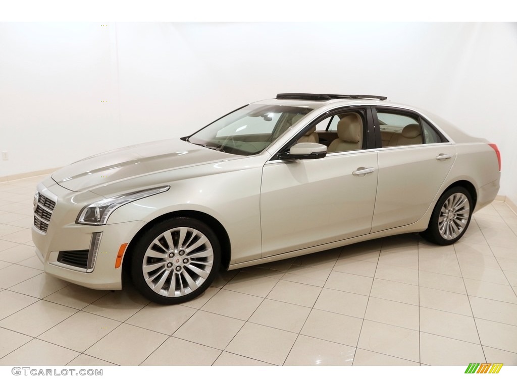 2014 CTS Luxury Sedan AWD - Silver Coast Metallic / Light Cashmere/Medium Cashmere photo #3
