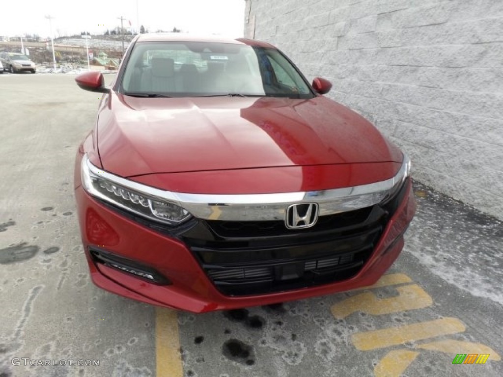 2018 Accord EX-L Sedan - Radiant Red Metallic / Ivory photo #3
