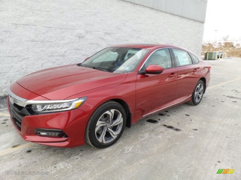 2018 Accord EX-L Sedan - Radiant Red Metallic / Ivory photo #4