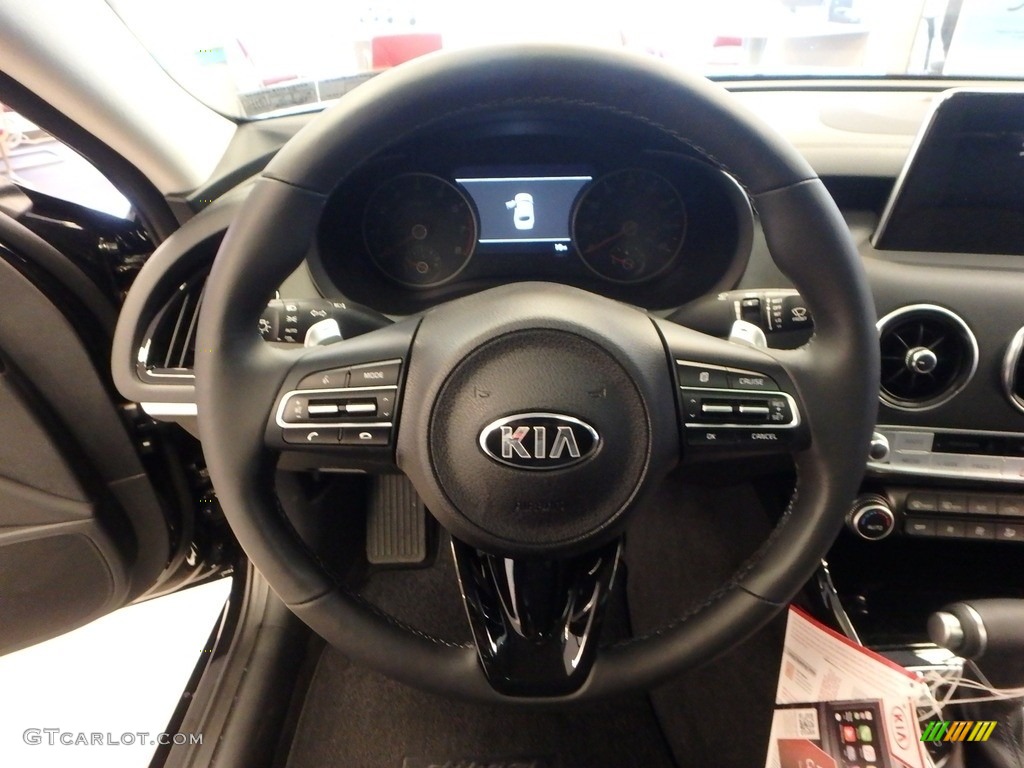 2018 Kia Stinger Premium AWD Black Steering Wheel Photo #124666951