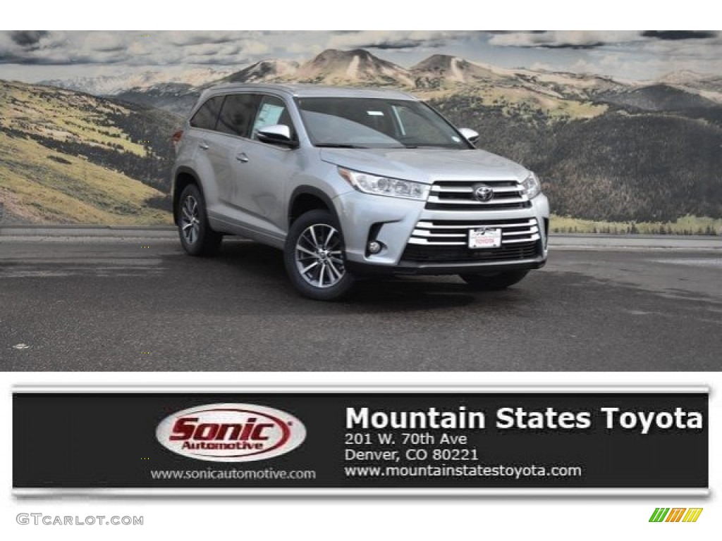 2018 Highlander XLE AWD - Celestial Silver Metallic / Black photo #1