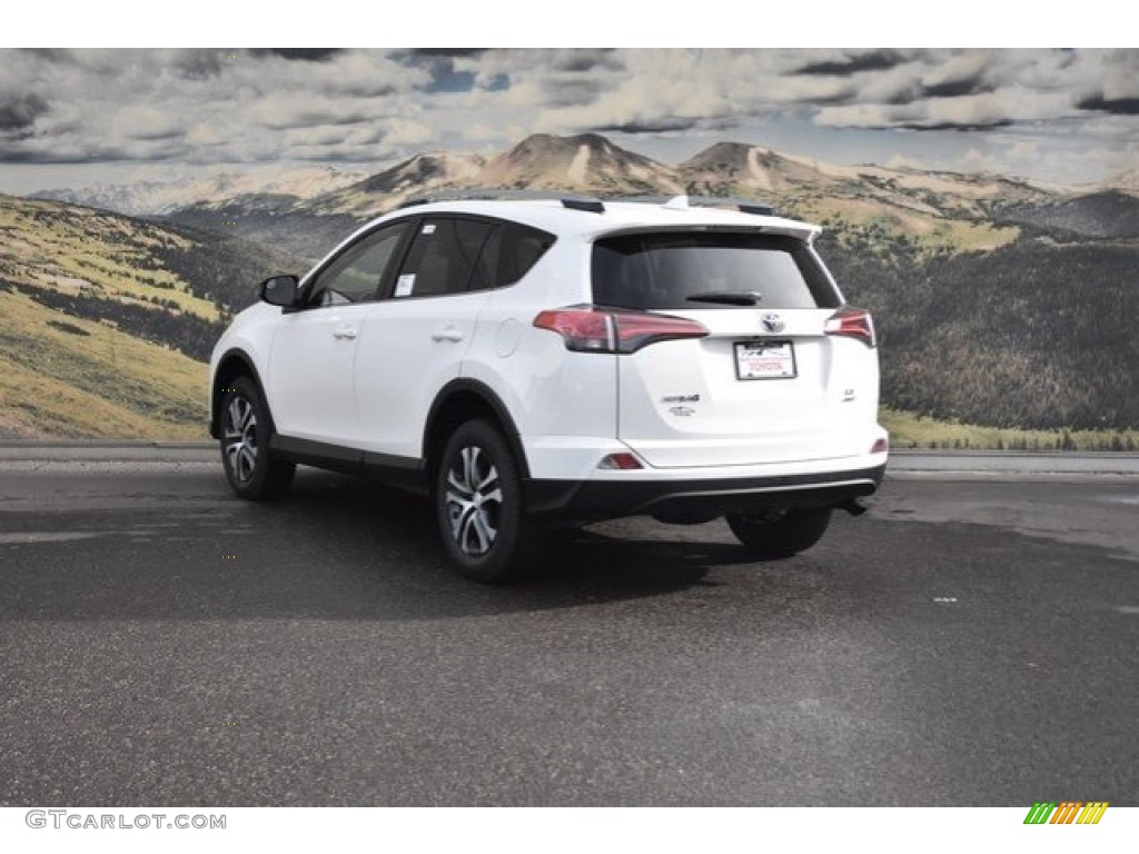 2018 RAV4 LE AWD - Super White / Black photo #3