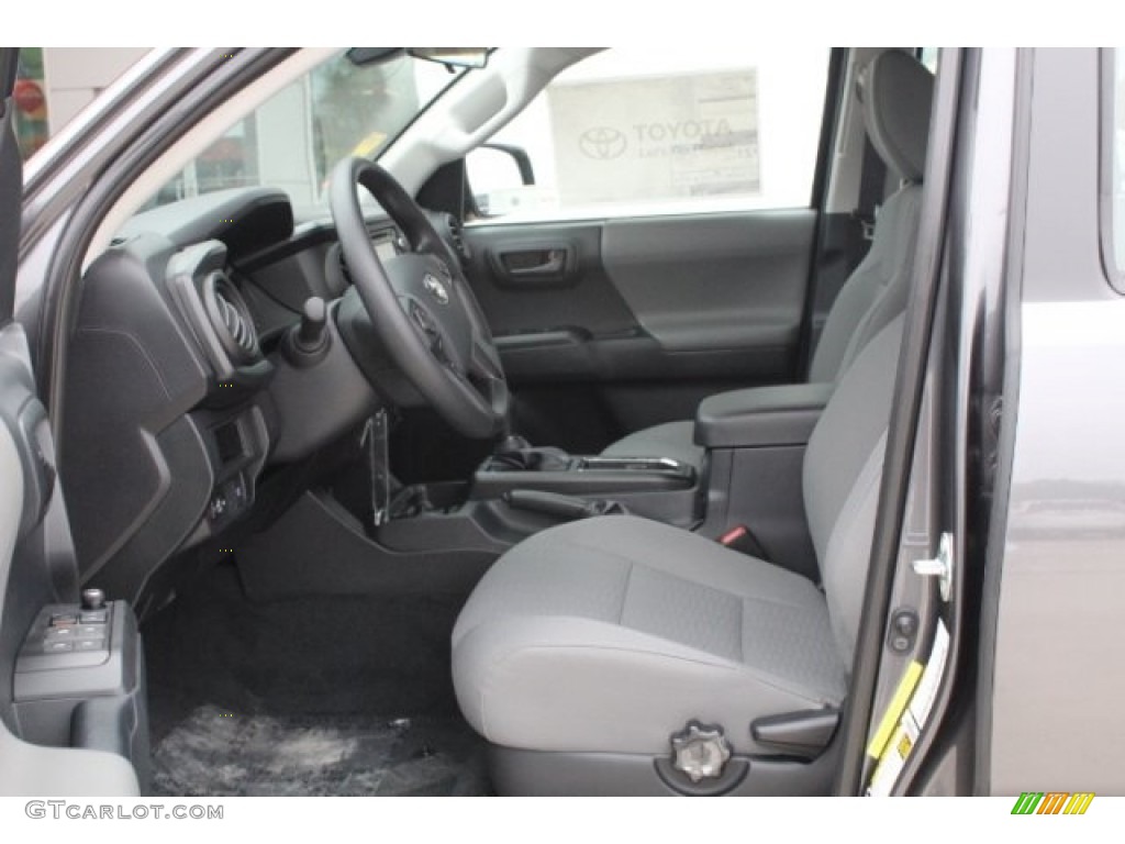 Cement Gray Interior 2018 Toyota Tacoma SR Double Cab Photo #124668715