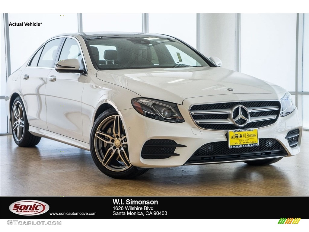 2018 E 300 Sedan - Polar White / Macchiato Beige/Black photo #1