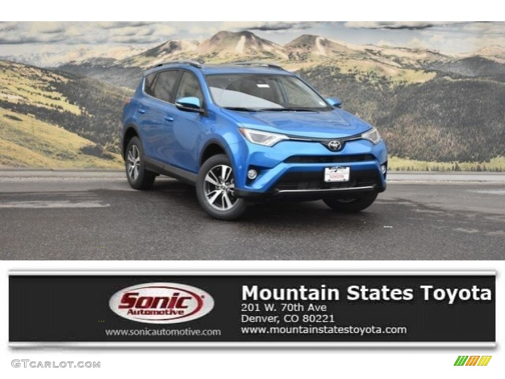 2018 RAV4 XLE AWD - Electric Storm Blue / Ash photo #1