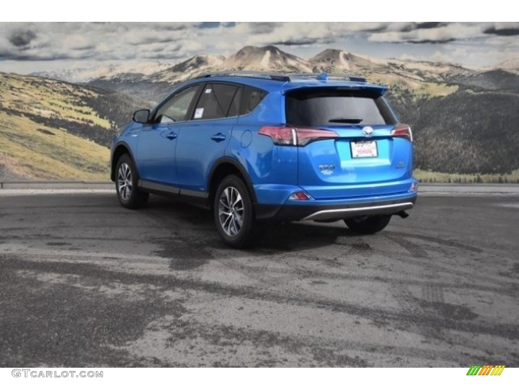 2018 RAV4 XLE AWD - Electric Storm Blue / Ash photo #3