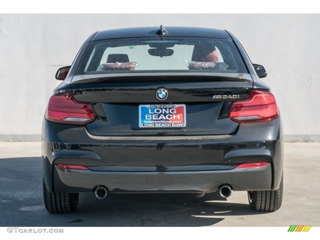 2018 2 Series M240i Coupe - Black Sapphire Metallic / Coral Red photo #9