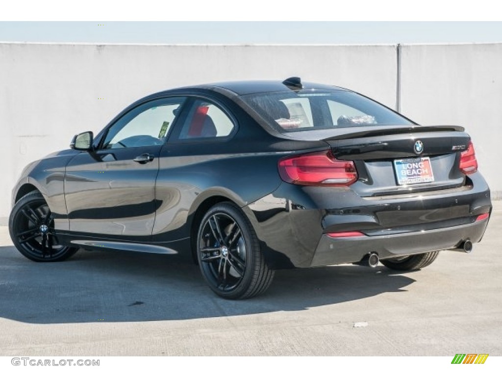2018 2 Series M240i Coupe - Black Sapphire Metallic / Coral Red photo #10