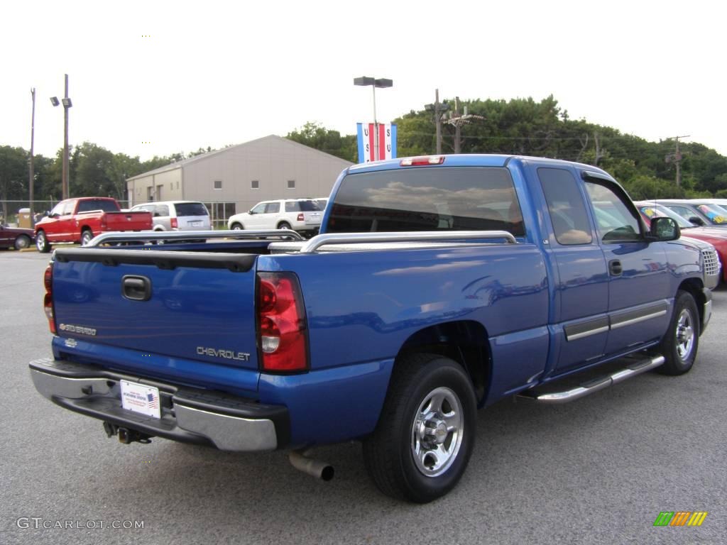 2004 Silverado 1500 LS Extended Cab - Arrival Blue Metallic / Tan photo #3