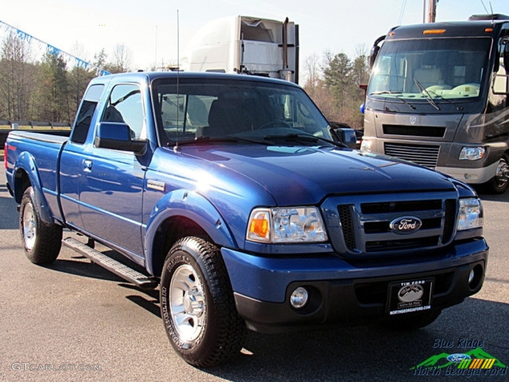 2011 Ranger XLT SuperCab - Vista Blue Metallic / Medium Dark Flint photo #7