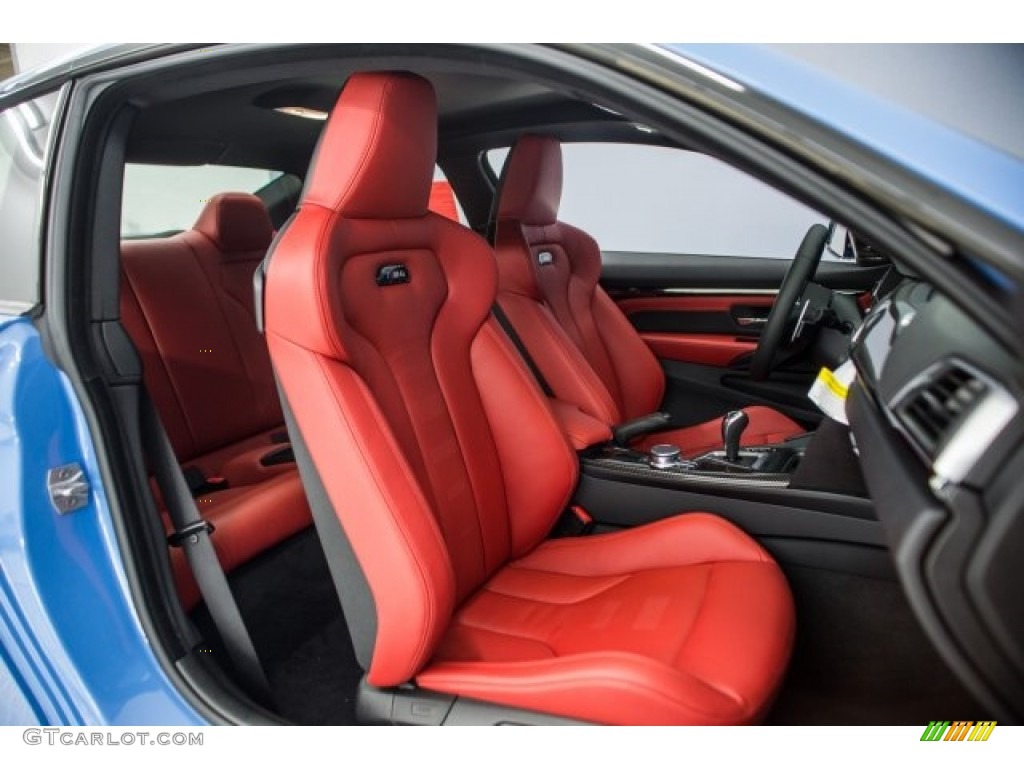 2018 M4 Coupe - Yas Marina Blue Metallic / Sakhir Orange/Black photo #2