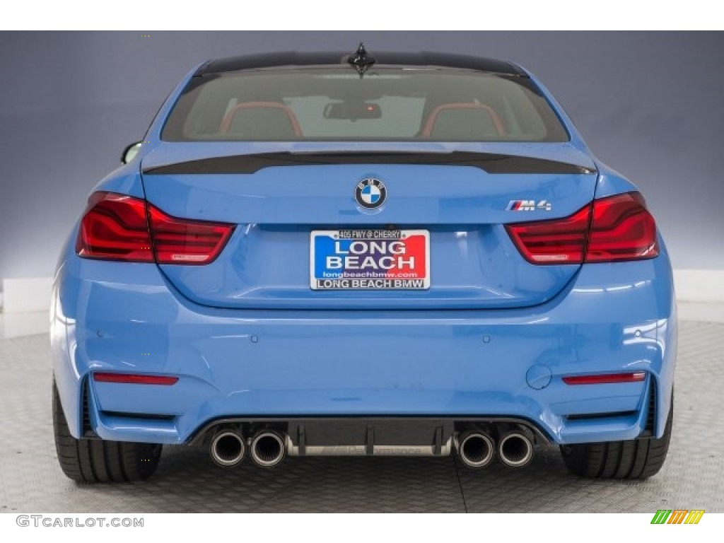 2018 M4 Coupe - Yas Marina Blue Metallic / Sakhir Orange/Black photo #3