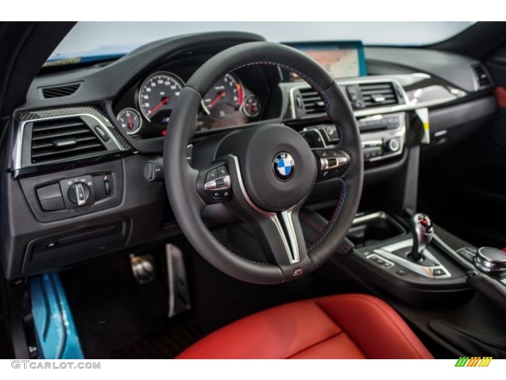 2018 M4 Coupe - Yas Marina Blue Metallic / Sakhir Orange/Black photo #6