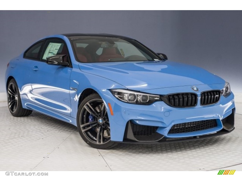 2018 M4 Coupe - Yas Marina Blue Metallic / Sakhir Orange/Black photo #11