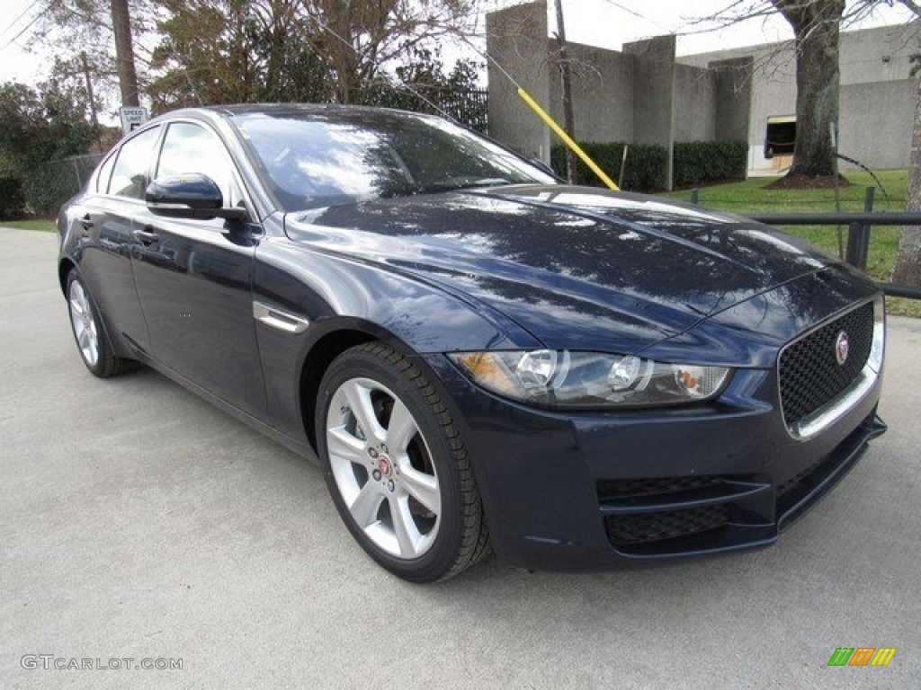 2017 XE 20d Prestige - Dark Sapphire Blue / Jet photo #2