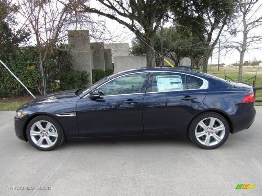 2017 XE 20d Prestige - Dark Sapphire Blue / Jet photo #11