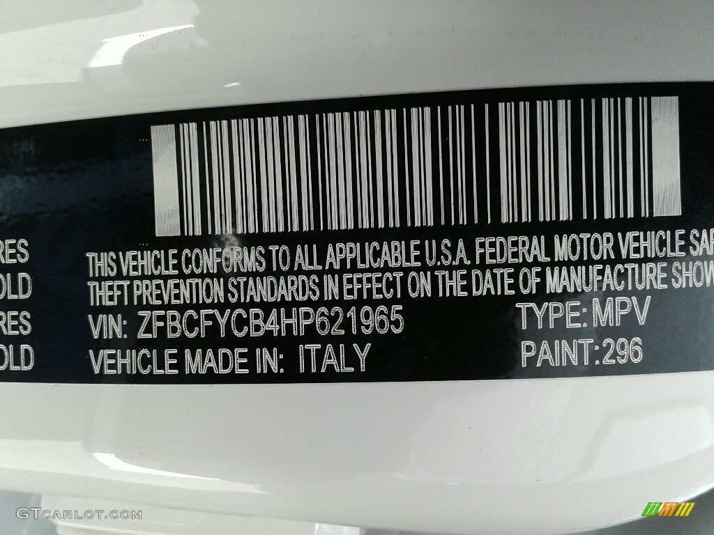 2017 Fiat 500X Urbana Edition AWD Color Code Photos