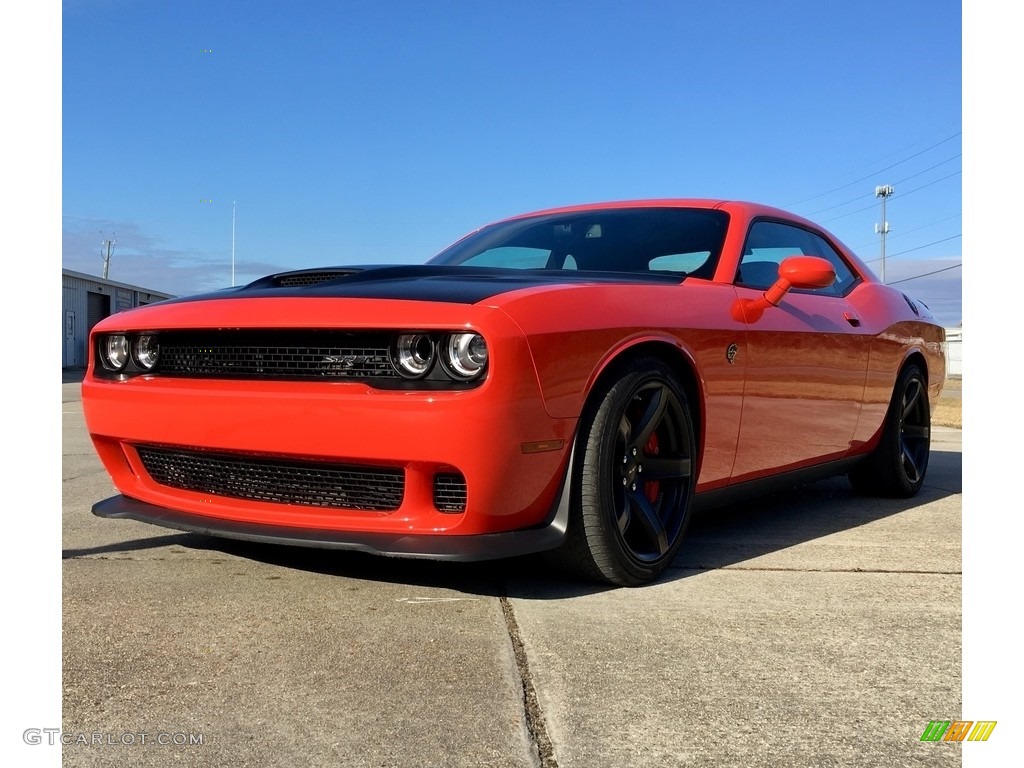 2017 Challenger SRT Hellcat - Go Mango / Black photo #6