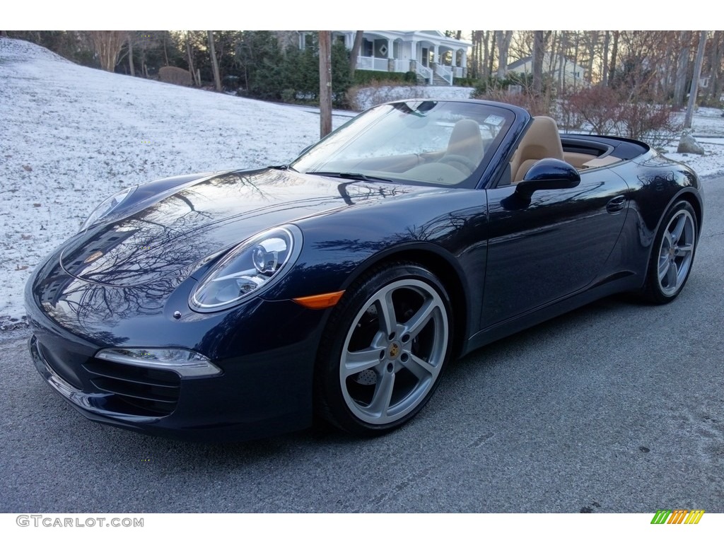 2015 911 Carrera Cabriolet - Dark Blue Metallic / Luxor Beige photo #1