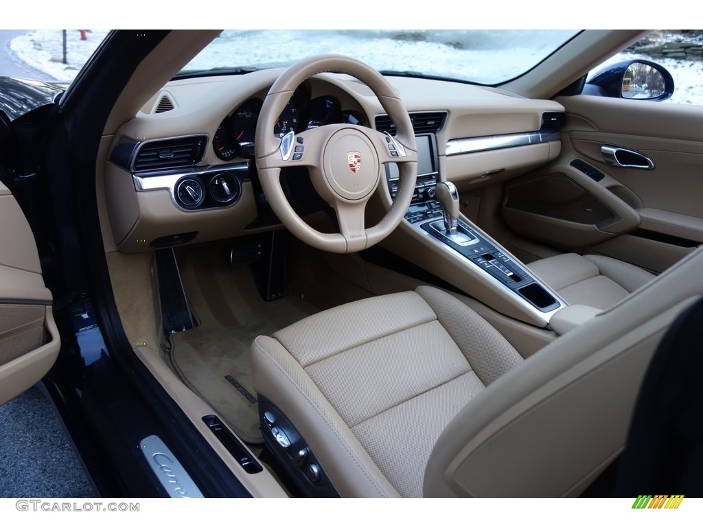 Luxor Beige Interior 2015 Porsche 911 Carrera Cabriolet Photo #124686132