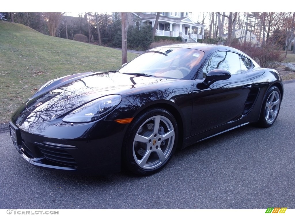 Jet Black Metallic 2017 Porsche 718 Cayman Standard 718 Cayman Model Exterior Photo #124686897