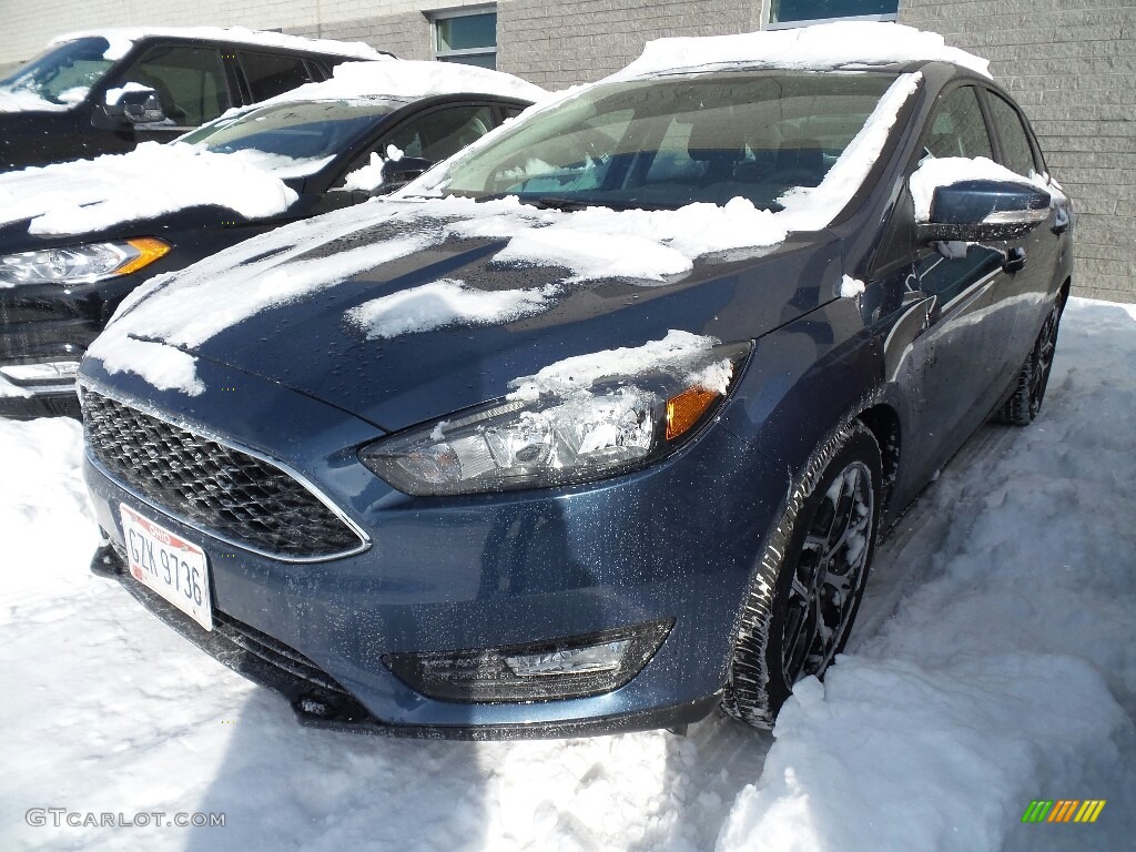 2018 Focus SEL Sedan - Blue Metallic / Charcoal Black photo #1
