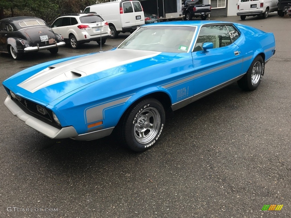 1972 Mustang Mach 1 Coupe - Grabber Blue / Fawn photo #1