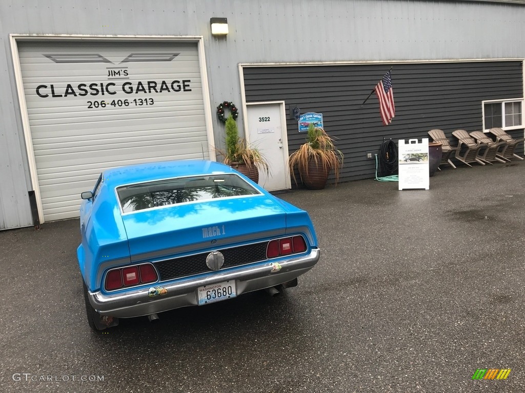 1972 Mustang Mach 1 Coupe - Grabber Blue / Fawn photo #4