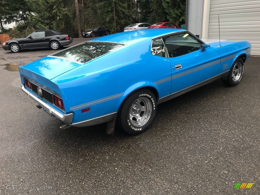 1972 Mustang Mach 1 Coupe - Grabber Blue / Fawn photo #5