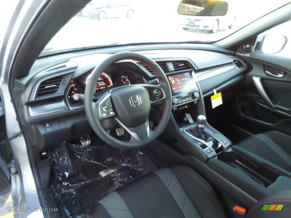 Black Interior 2018 Honda Civic Si Coupe Photo #124690284