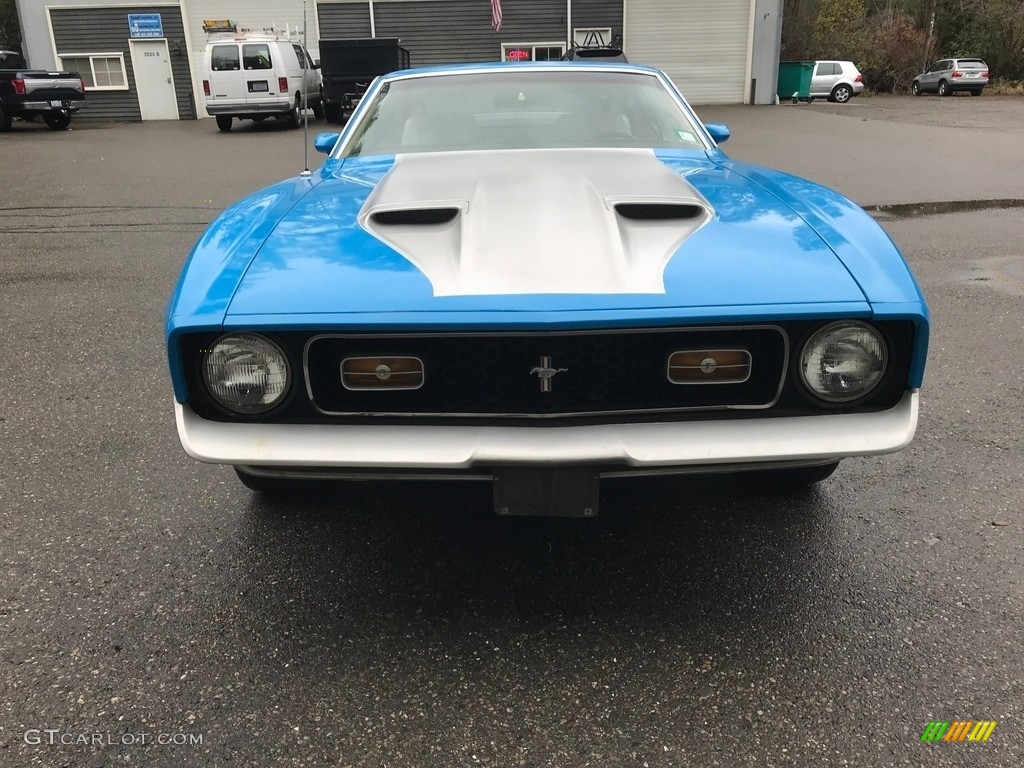 1972 Mustang Mach 1 Coupe - Grabber Blue / Fawn photo #34