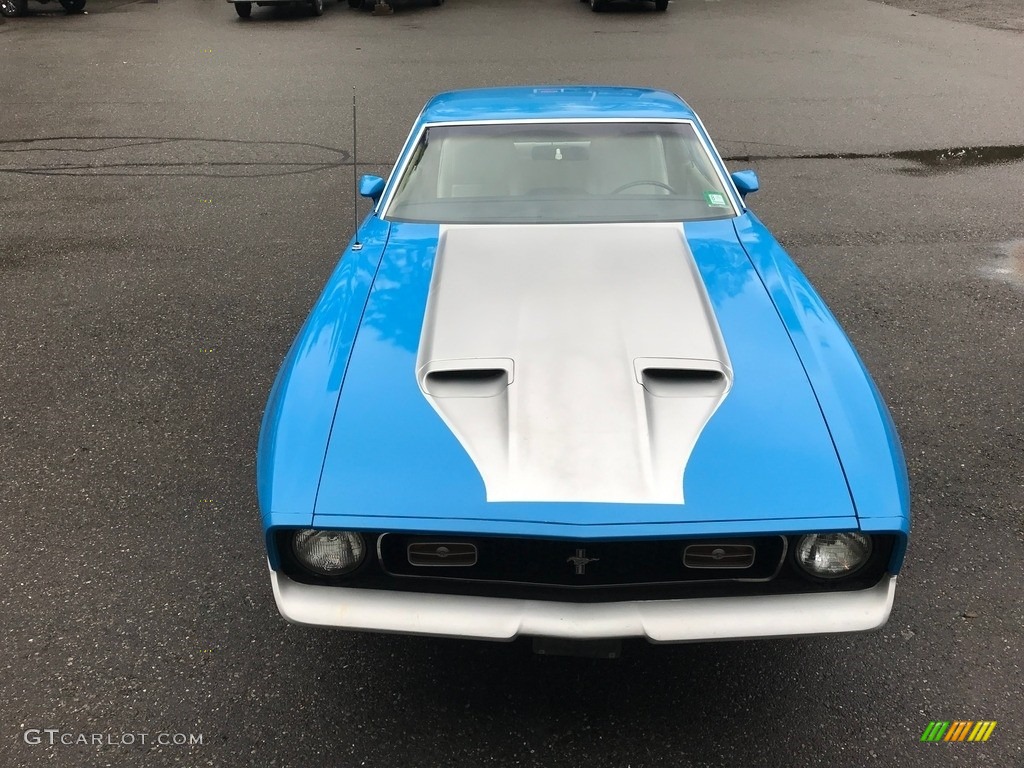 1972 Mustang Mach 1 Coupe - Grabber Blue / Fawn photo #35