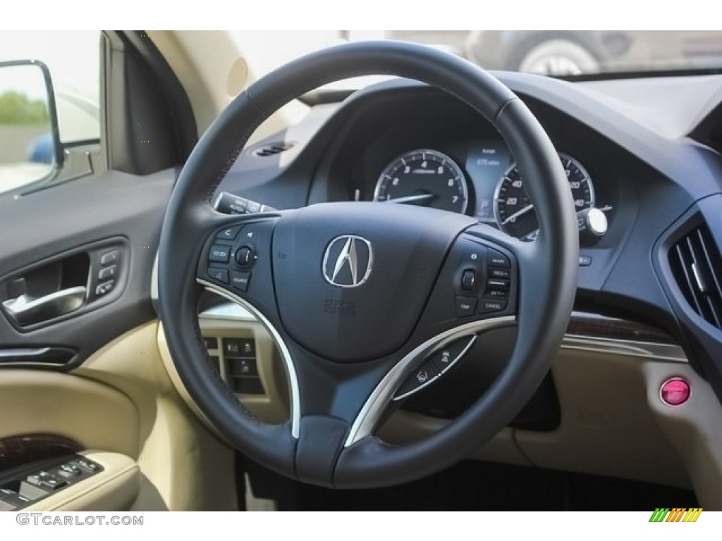2018 Acura MDX Standard MDX Model Parchment Steering Wheel Photo #124698315