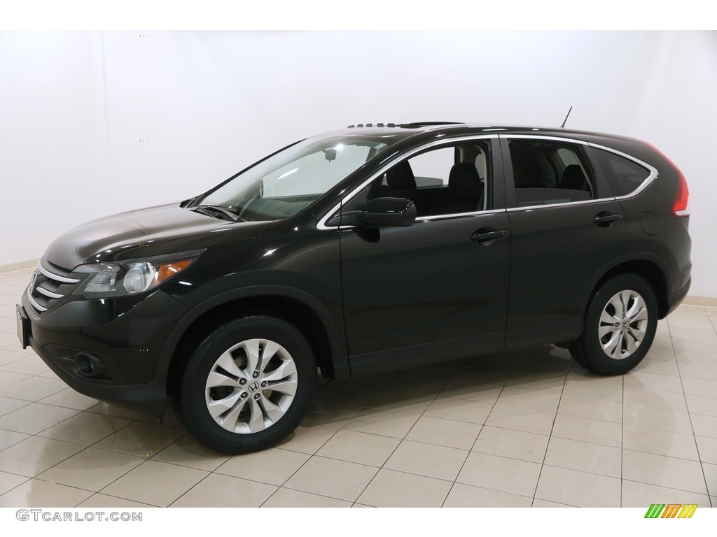 2014 CR-V EX AWD - Crystal Black Pearl / Black photo #3