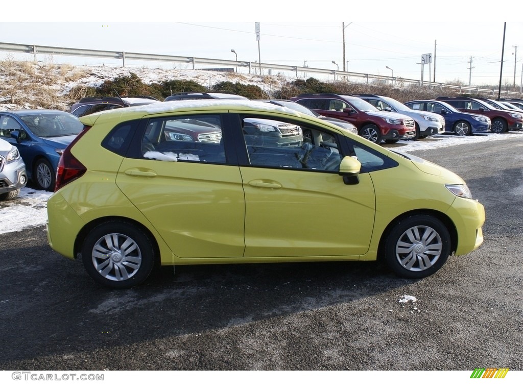 2015 Fit LX - Mystic Yellow Pearl / Black photo #5