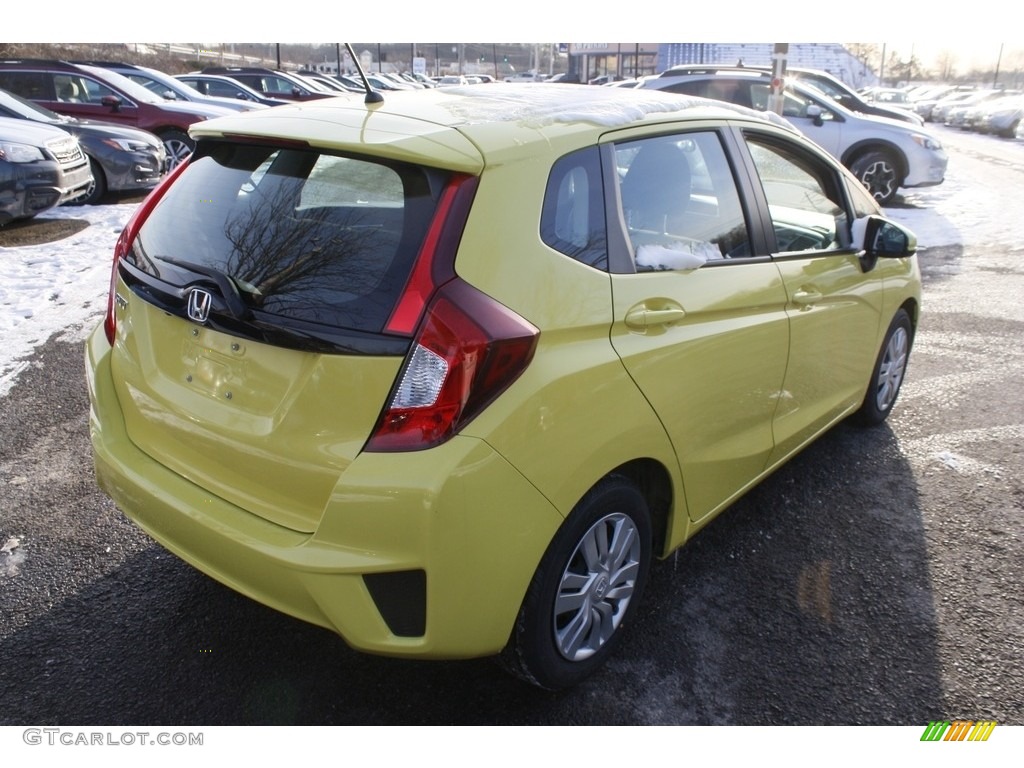 2015 Fit LX - Mystic Yellow Pearl / Black photo #6