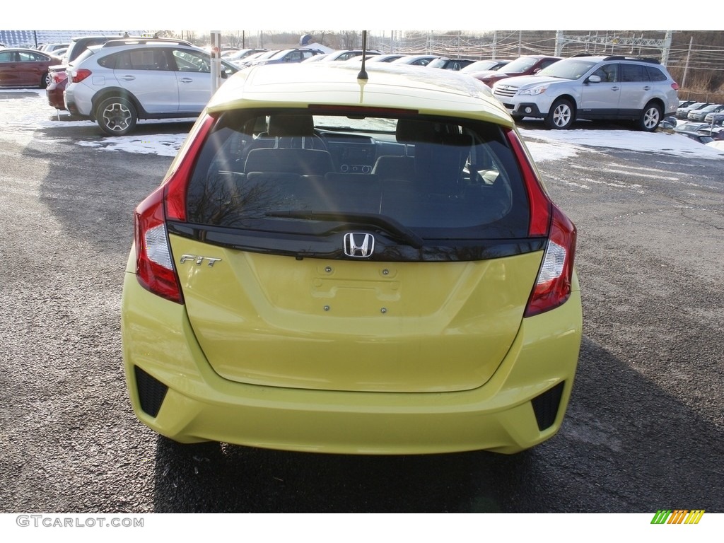 2015 Fit LX - Mystic Yellow Pearl / Black photo #7